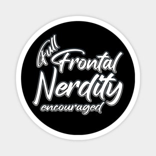 Full Frontal Nerdity grey Magnet